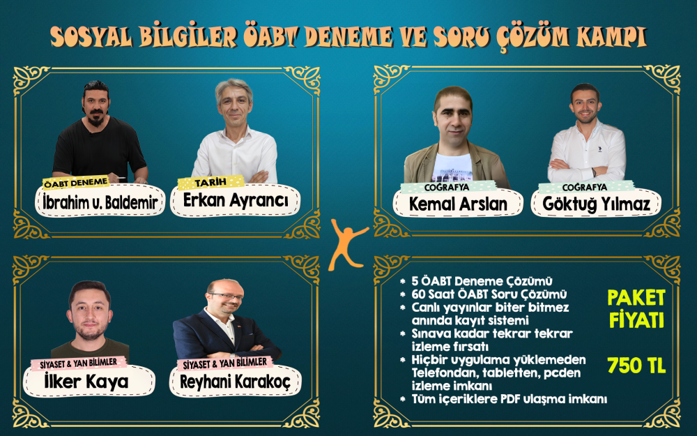 Sosyal Bilgiler ÖABT 2025 Deneme & Soru Çözümü Kamp Paketi