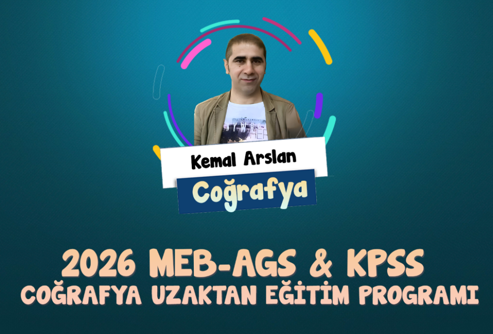 Coğrafya MEB – AGS & KPSS 2026 Uzaktan Eğitim Paketi (Kemal Arslan)